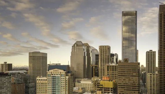 Winter Calgary skyline
