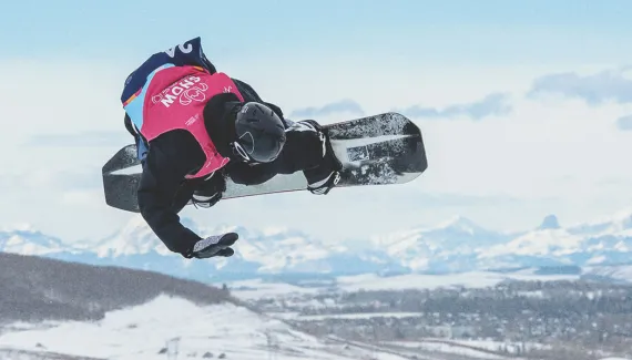 Snowboarding at WinSport