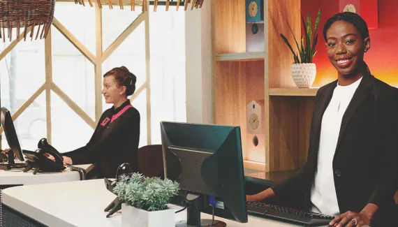Concierge at a hotel in Calgary