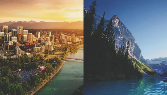 Calgary and Banff