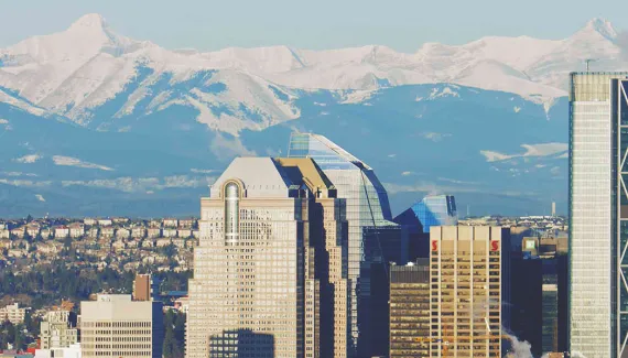 Calgary skyline during Summer