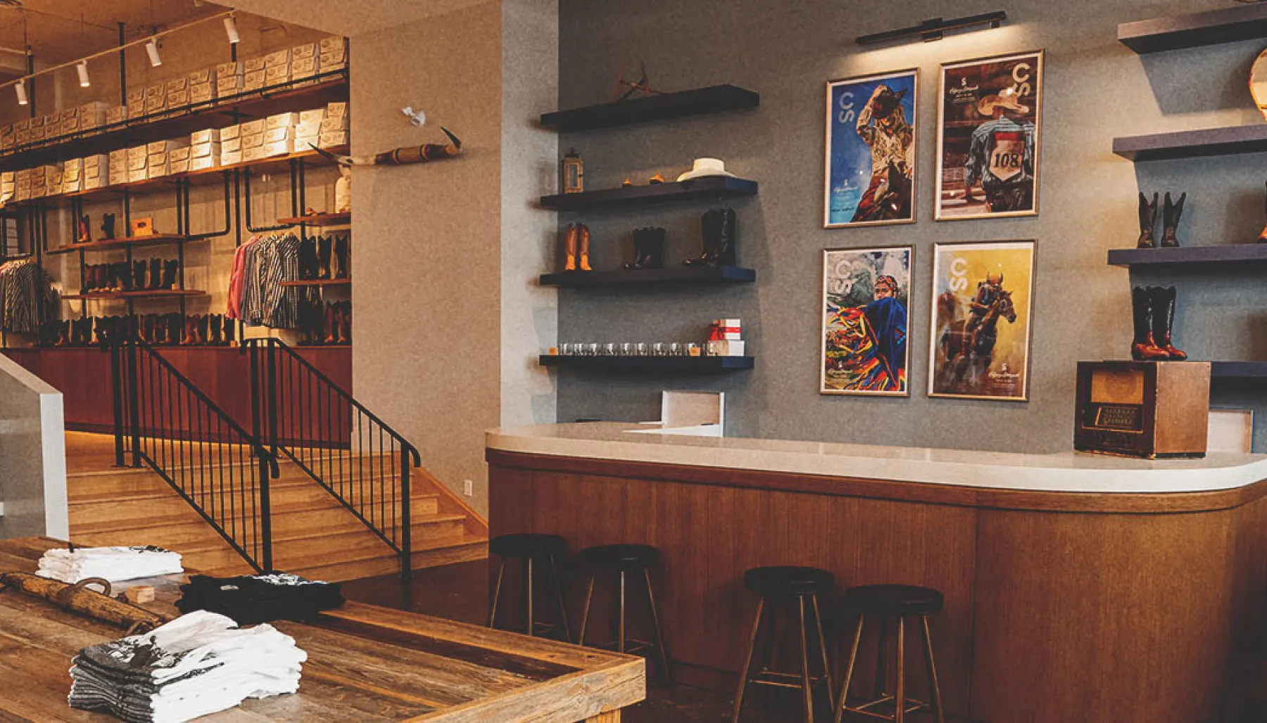 interior of Alberta Boot Company Outfitters Retail shop