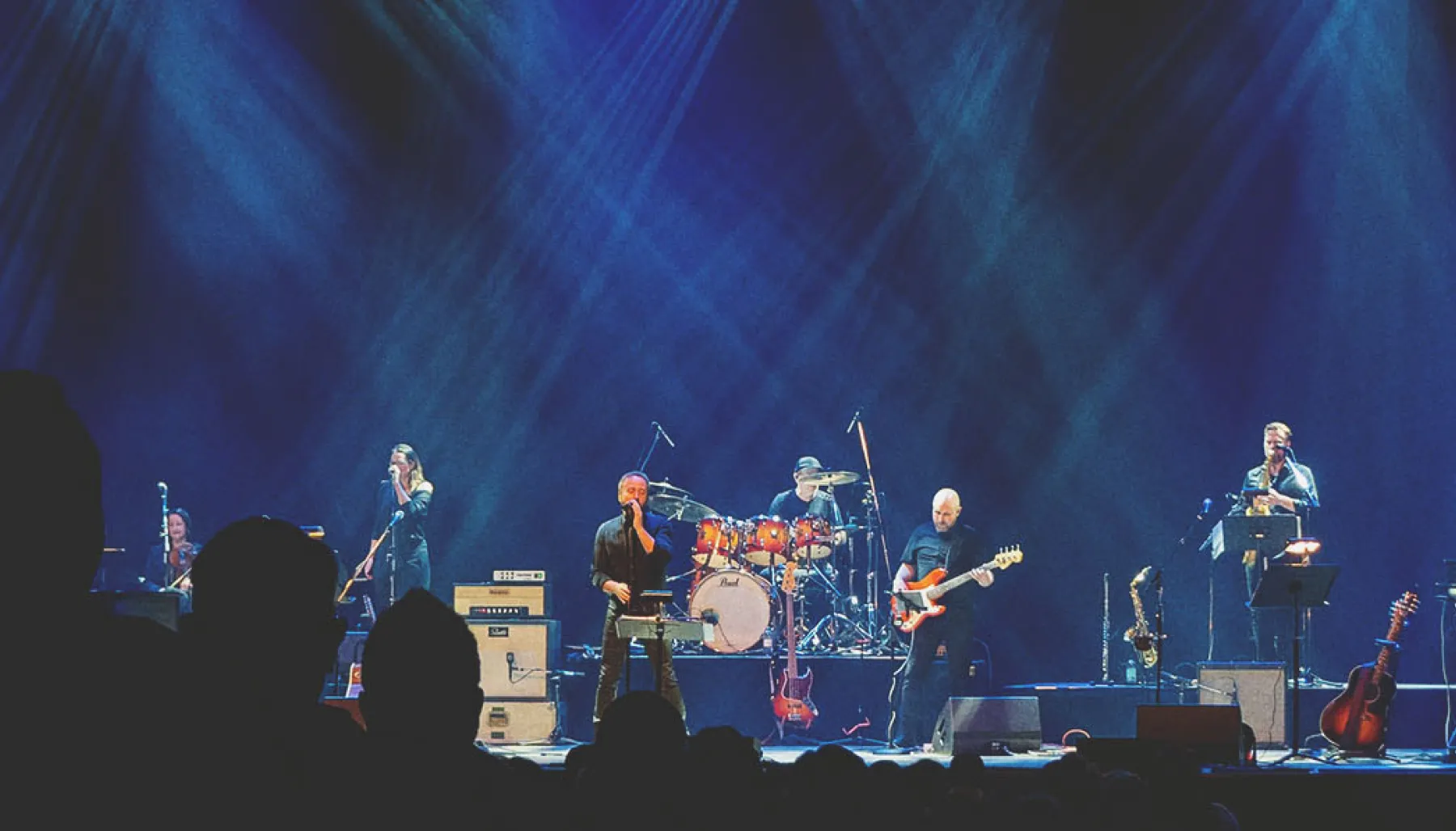 a music band performing on stage
