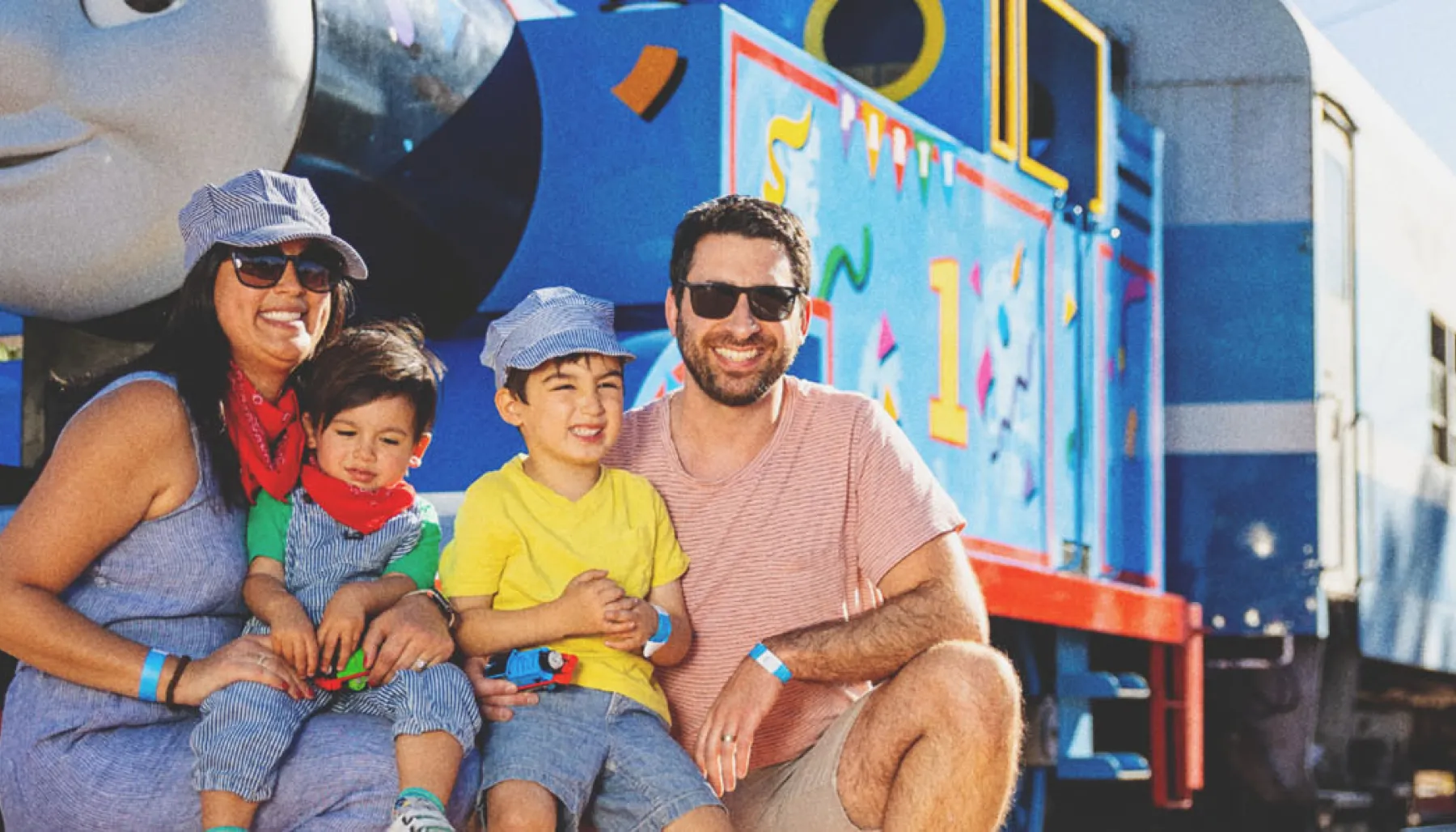 a family having fun at Day Out with Thomas  