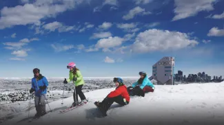Skiing at WinSport Calgary