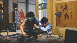 Children playing at TELUS Spark Science Centre