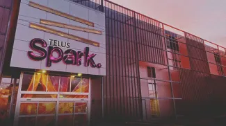 exterior of TELUS Spark Science Centre