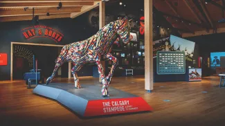 interior display at Calgary Stamepde's Sam Centre