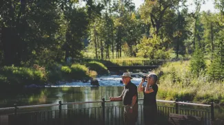 birders in Inglewood bird sanctuary calgary