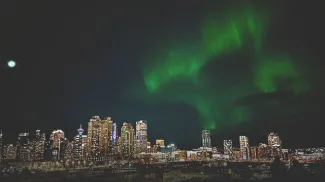 Northern Lights on Calgary Sky