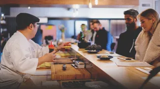 Foodies enjoy sushi at Satsuki in Kensington.