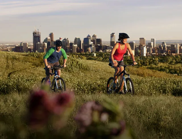 Biking in Nose Hill 