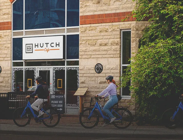 a group of people riding bikes to explore Calgary