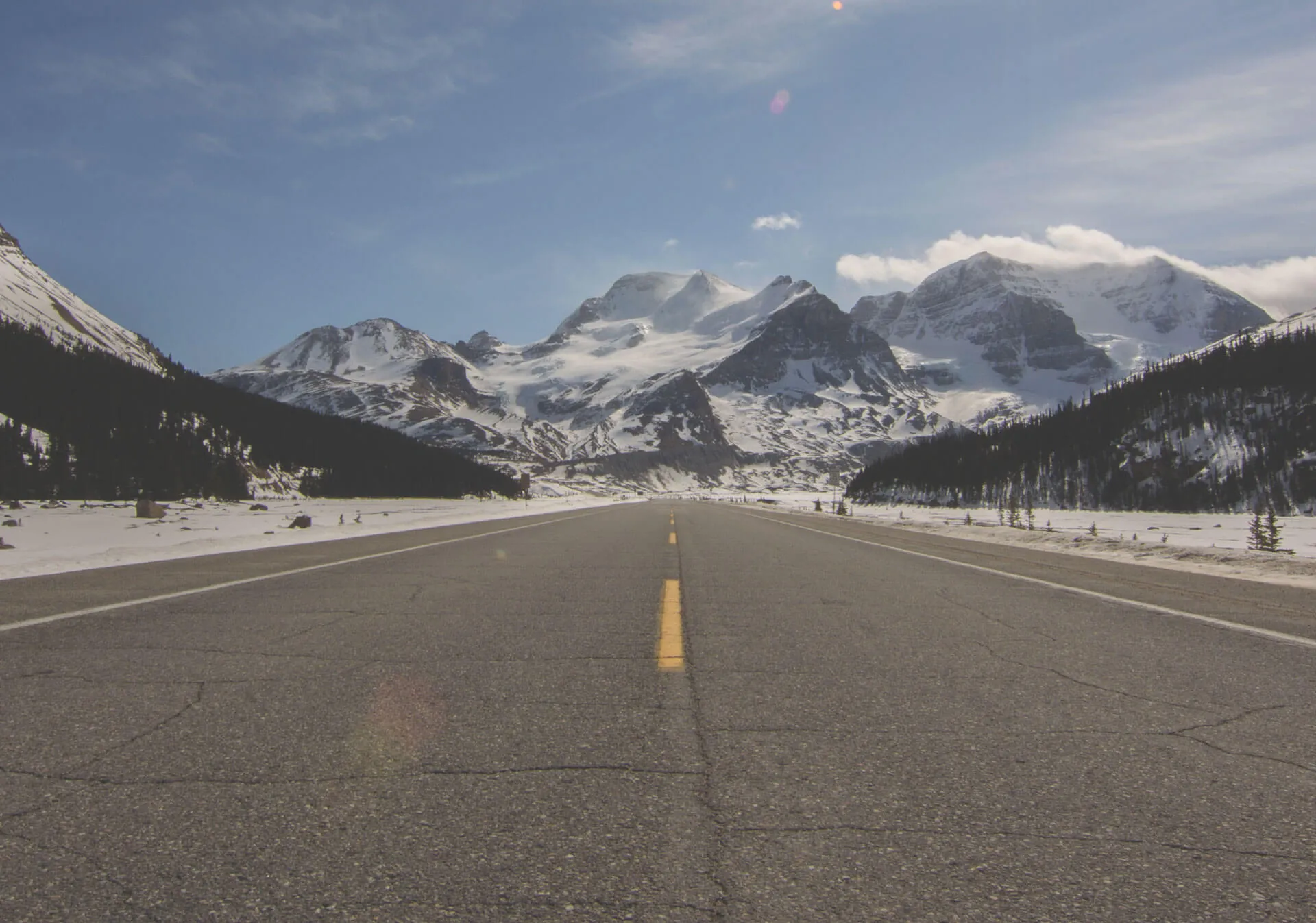 Road near Icefields Parkway