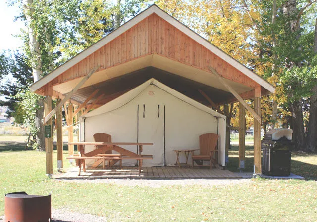 Sheltered camp ground