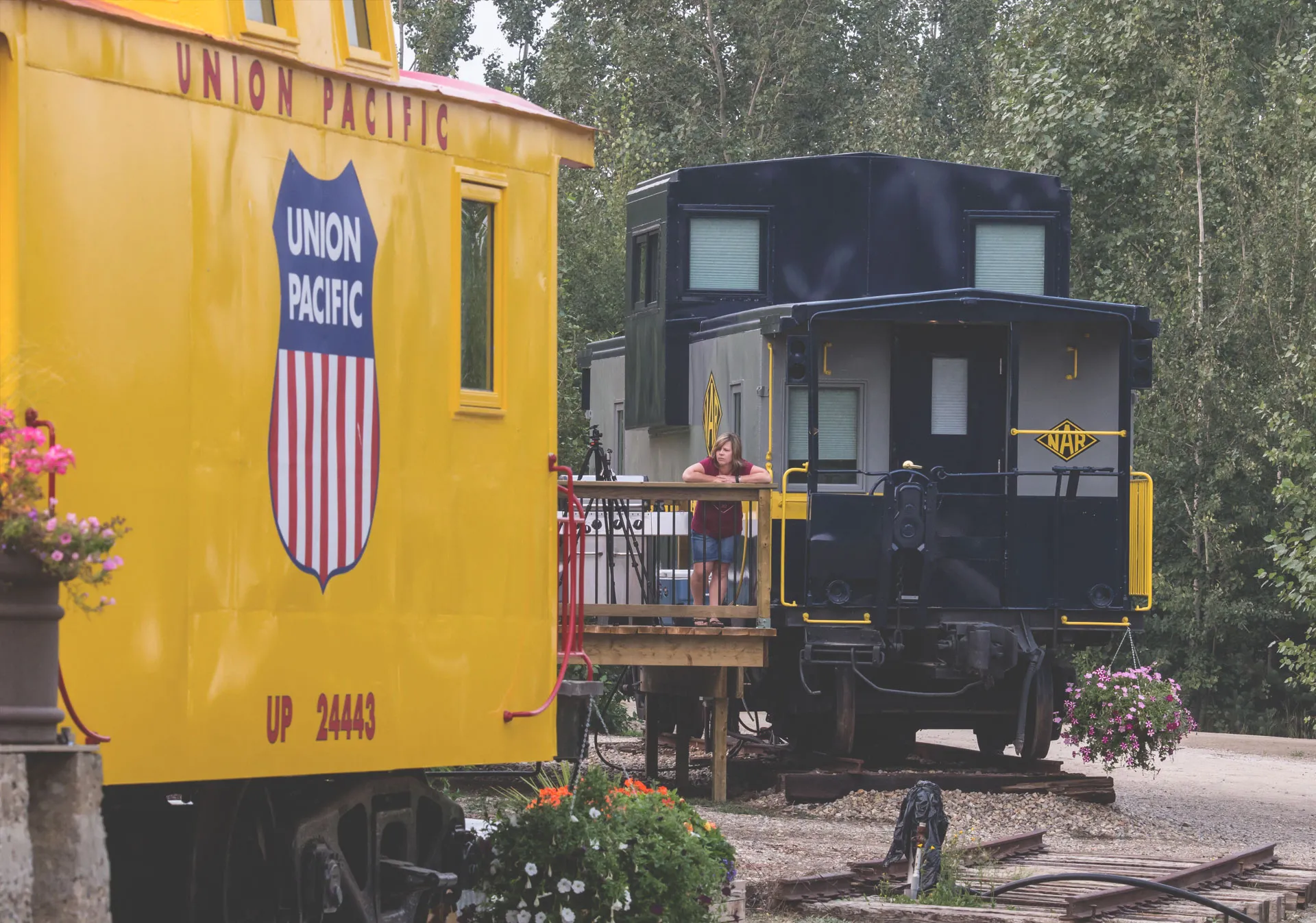 Stay in a restored caboose cabin at Aspen Crossing