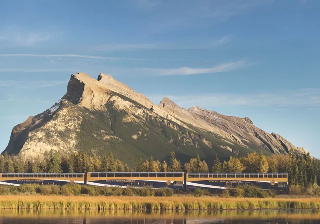 Rocky Mountaineer tours begin or end in Calgary, with luxury coach service taking you to the train’s departure or arrival in Banff National Park
