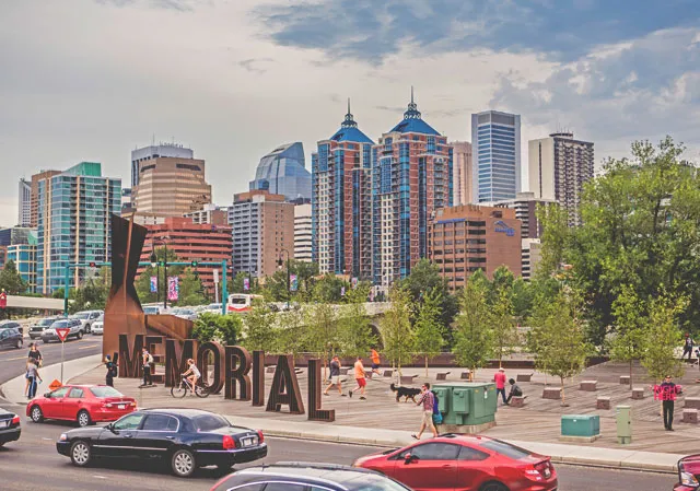 Memorial Drive downtown Calgary