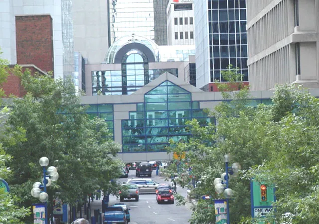 The Plus 15 from street level