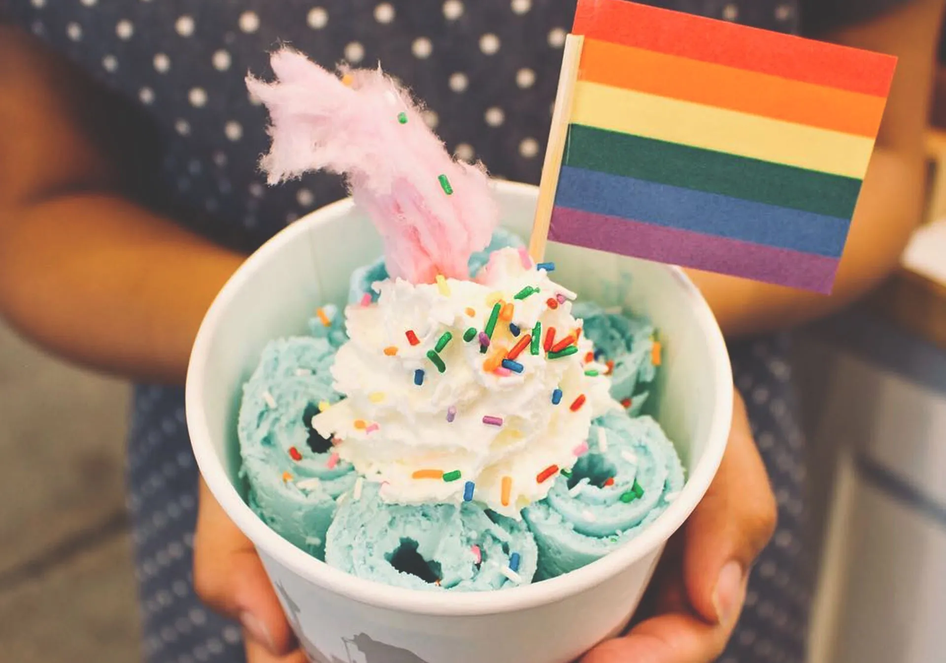 Rolled ice cream at Sweet Tooth (Photo credit: @sweettoothyyc on Instagram).