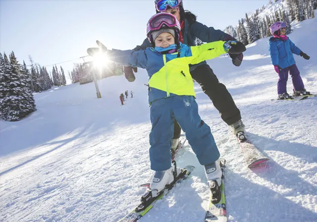 Learning to ski at Banff Sunshine Village (Photo credit: Travel Alberta/Noel Hendrickson).