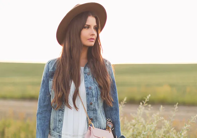 Layer your outfit with a denim jacket.