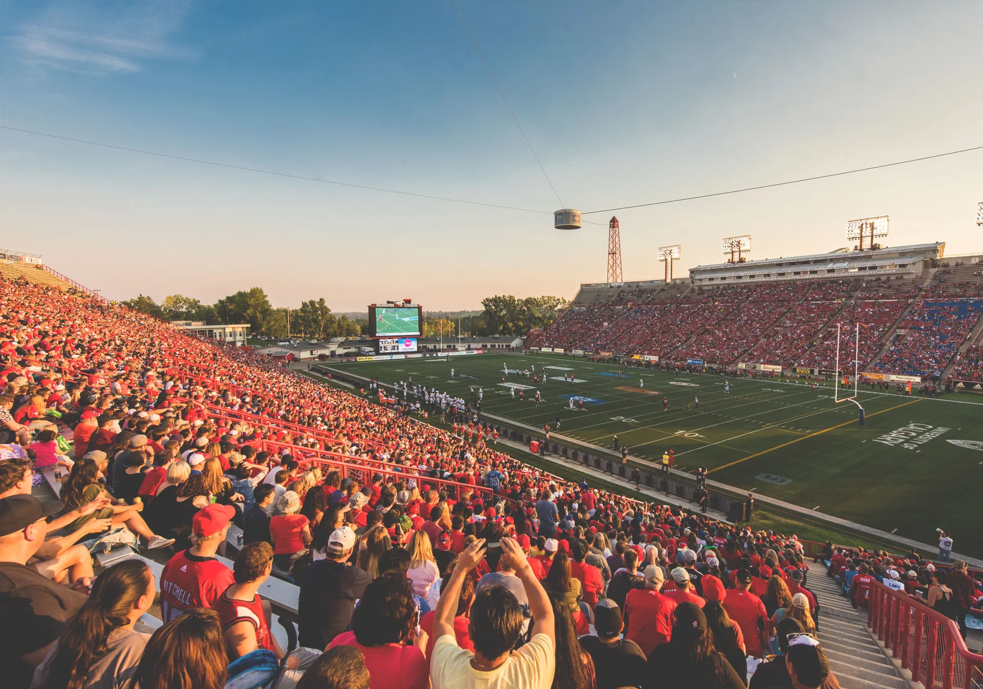 The Calgary Stampeders play at McMahon Stadium.