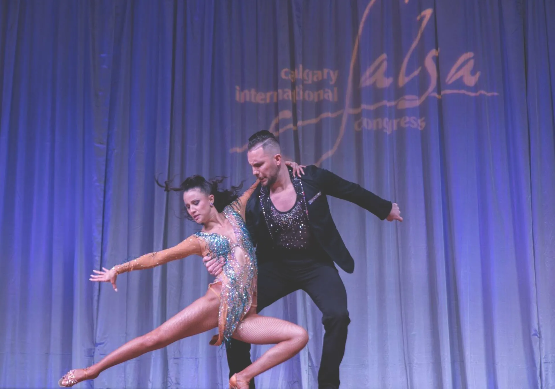 Dancers Harold and Regan at the Calgary International Salsa Congress