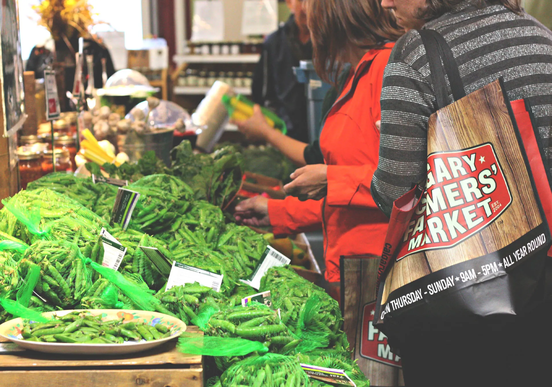Fresh veggies at the Calgary Farmers’ Market