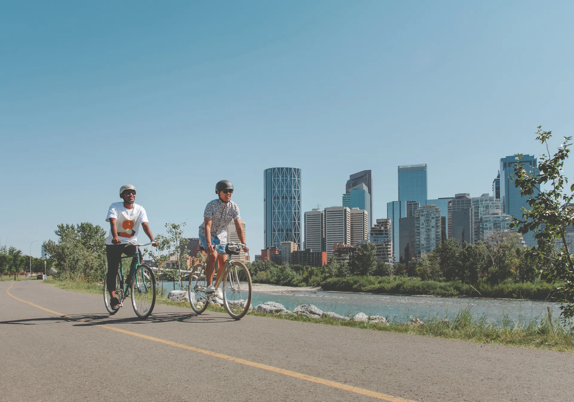 Biking the Bow River Calgary