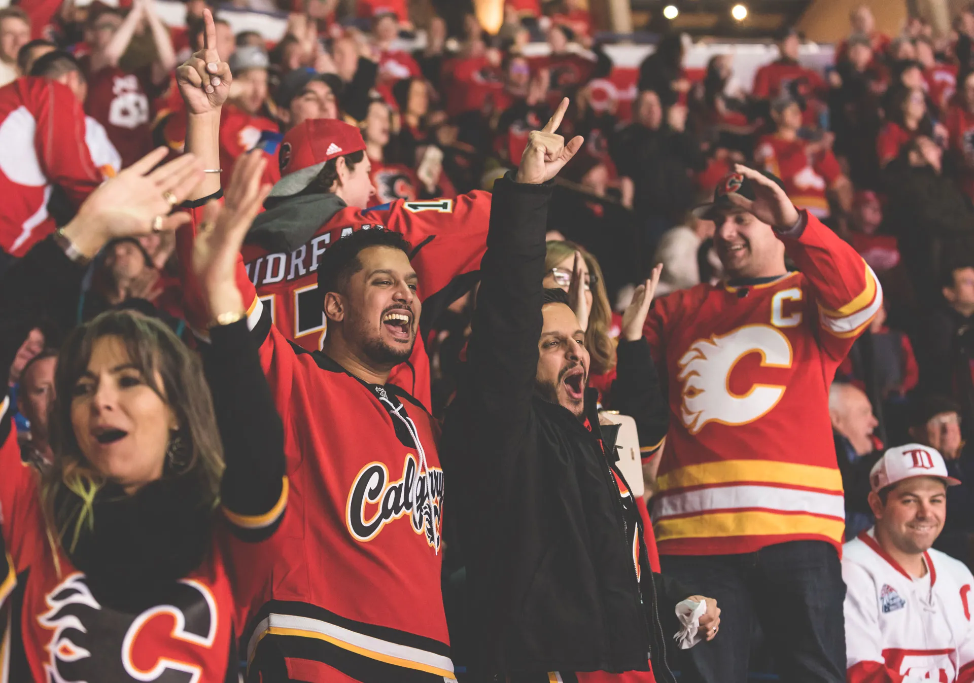Cheer on the Calgary Flames at the Scotiabank Saddledome.