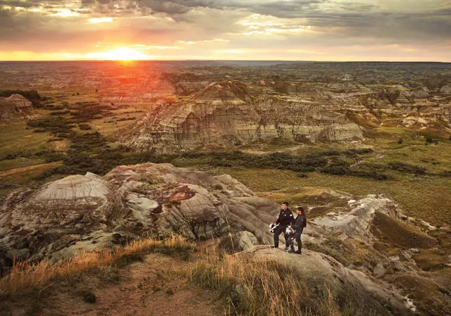 Sunset over the Hoodoos Alberta