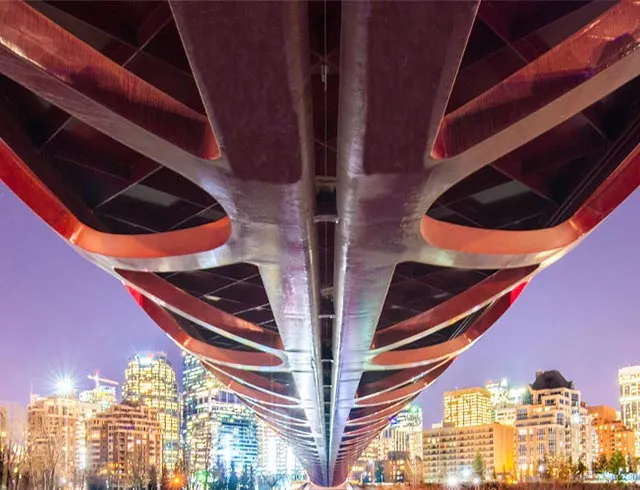 Calgary Peace bridge evening