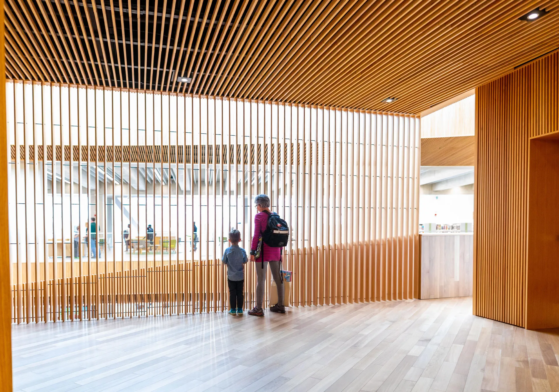 Calgary Central Library wood work