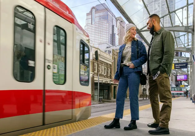 The Calgary Transit C-Train Free Fare Zone (Photo credit: Travel Alberta/Chris Amat).