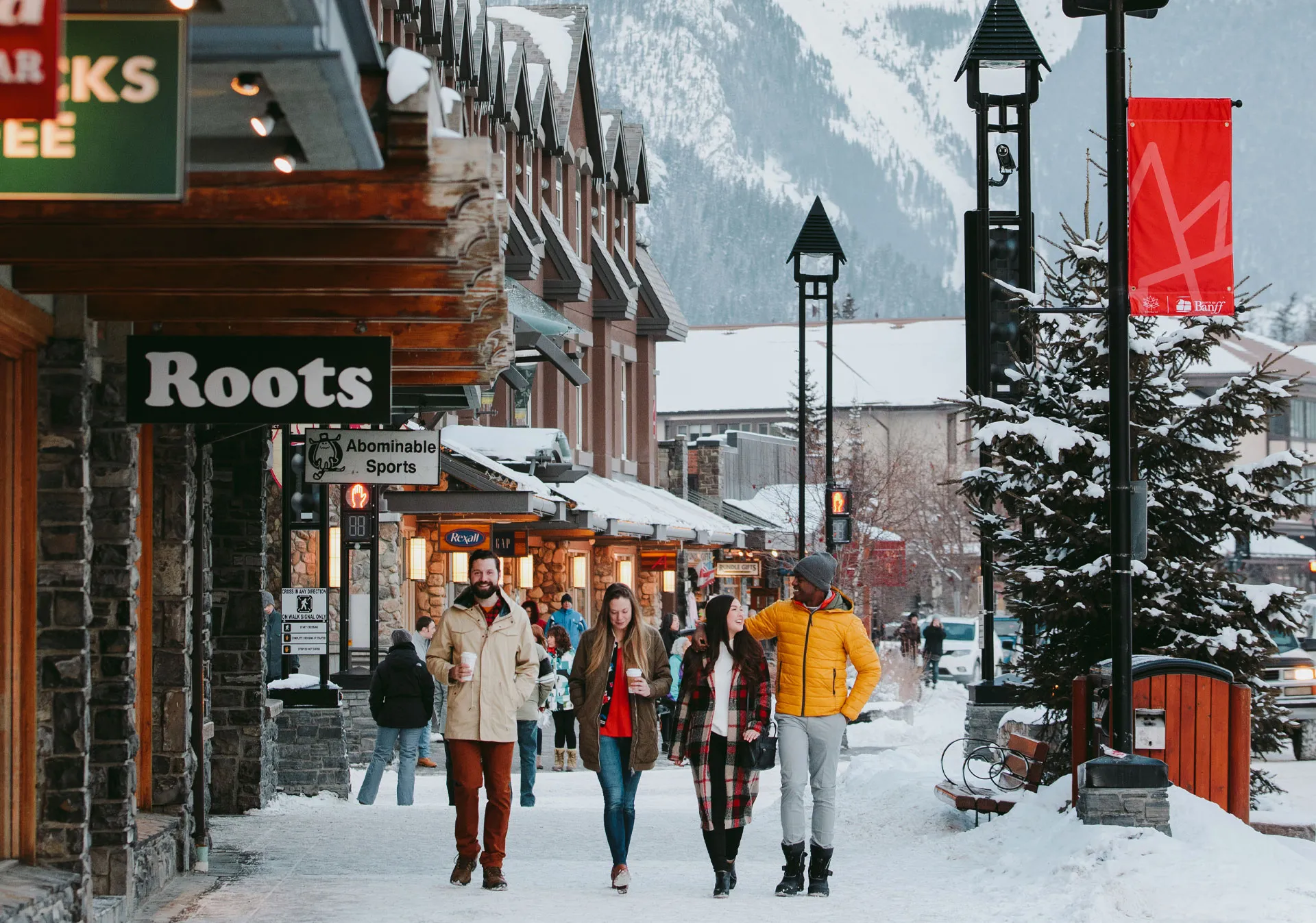 Exploring the town of Banff