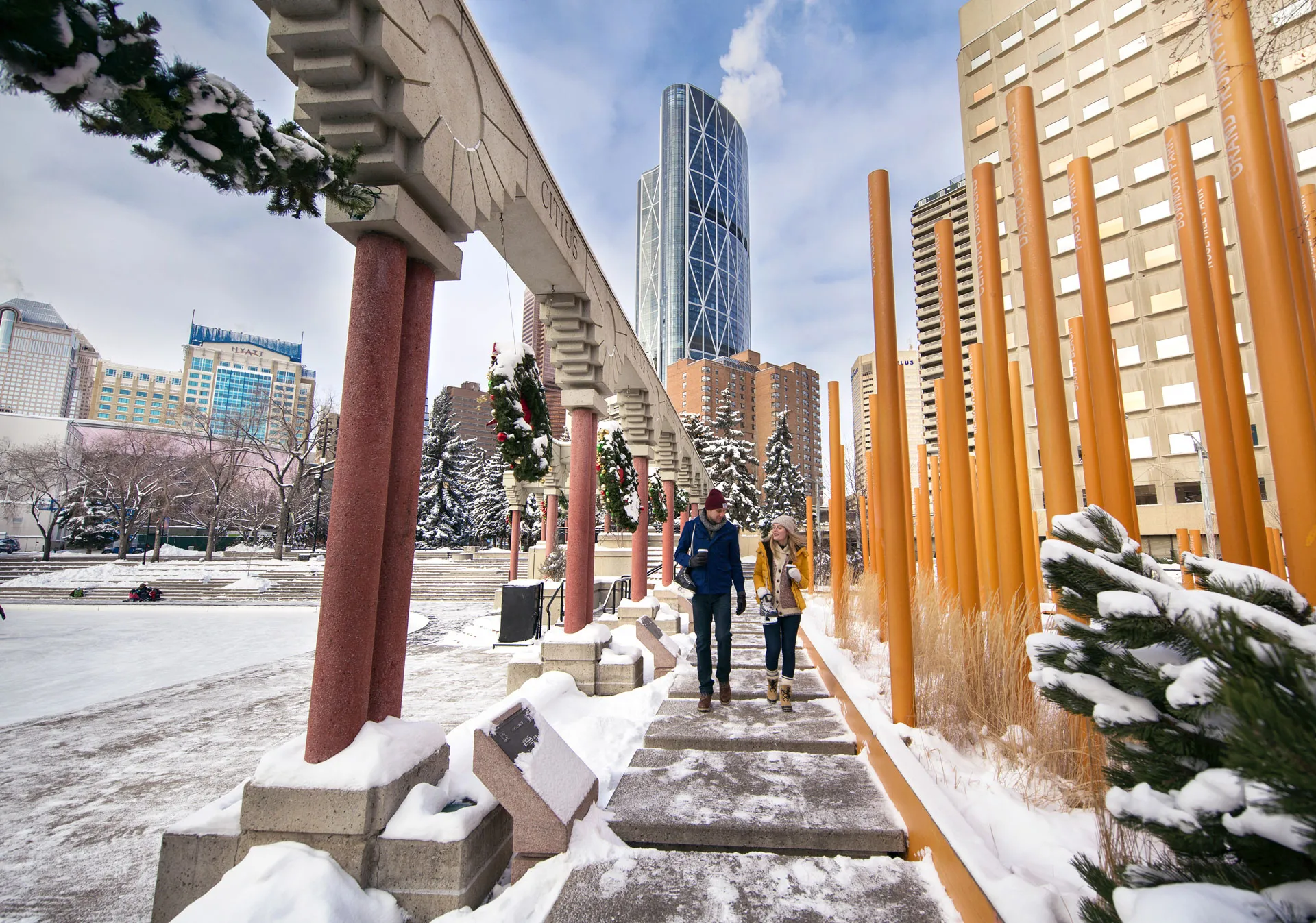 Olympic Plaza in Calgary (Photo credit: Travel Alberta/Roth & Ramberg).