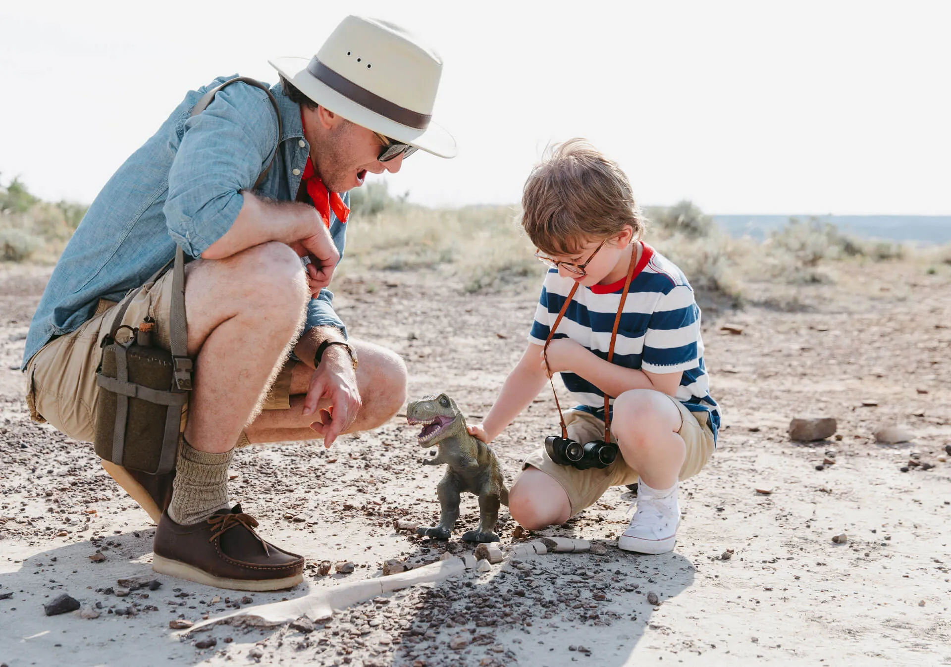 Looking for fossils at Dinosaur Provincial Park 