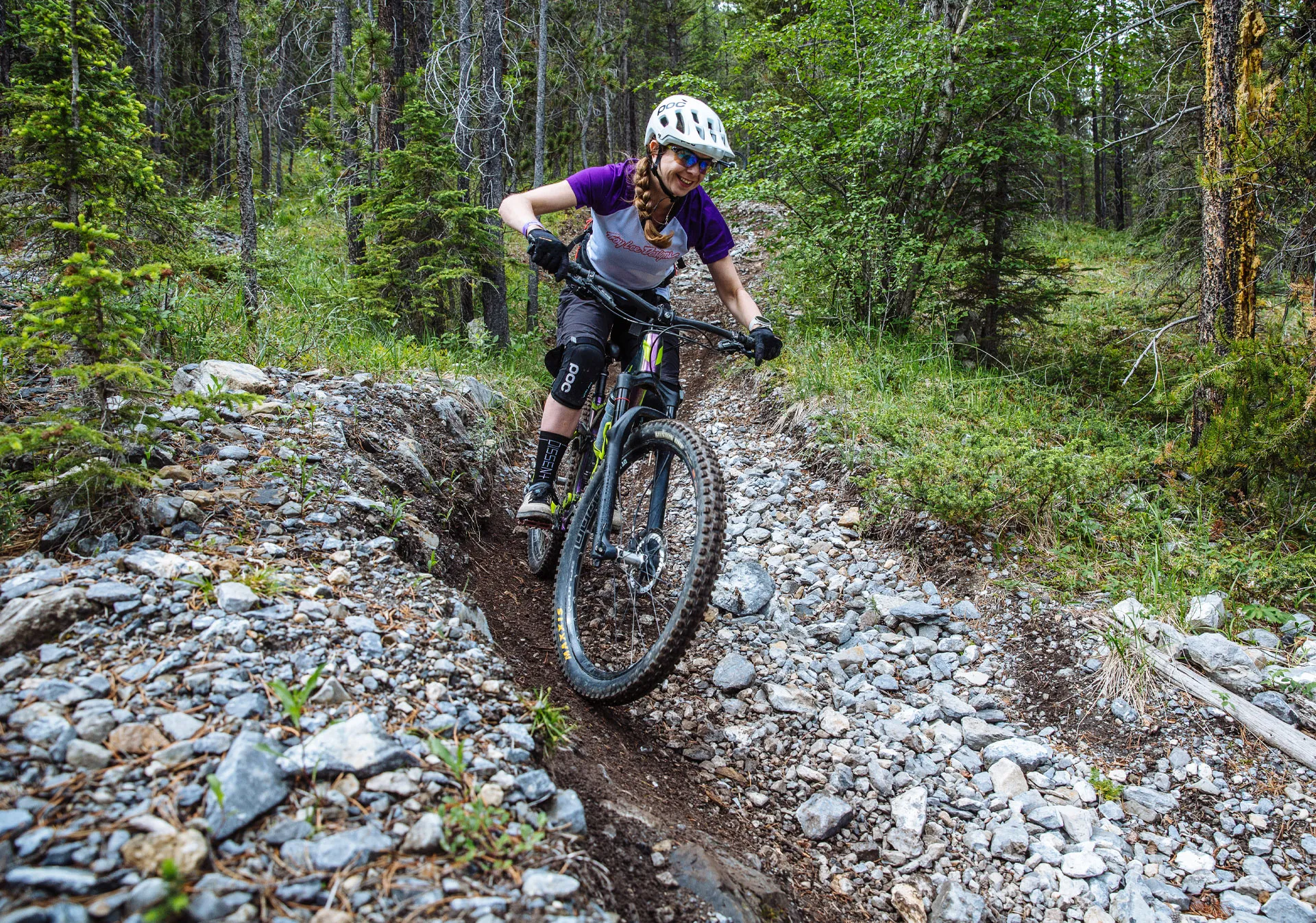 Mountain biking in Canmore Nordic Centre Provincial Park (Photo credit: Plaid Goat/Ryan Creary).