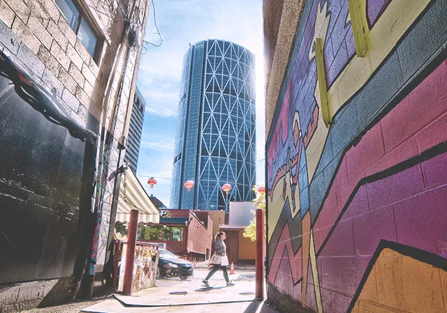 Graffiti Alley behind Canton Block
