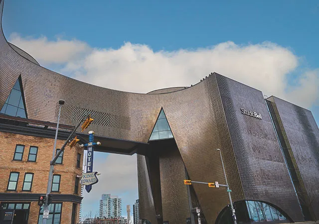 exterior shot of Studio Bell, home of the National Music Centre