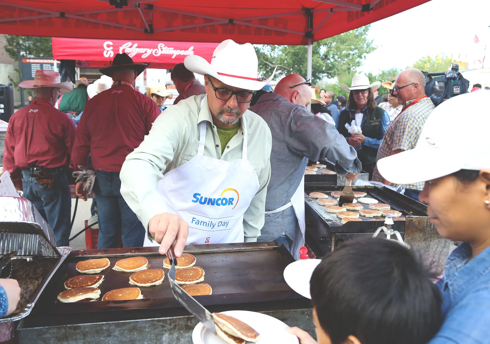 Pancake Breakfast during Family Day at Calgary Stampede