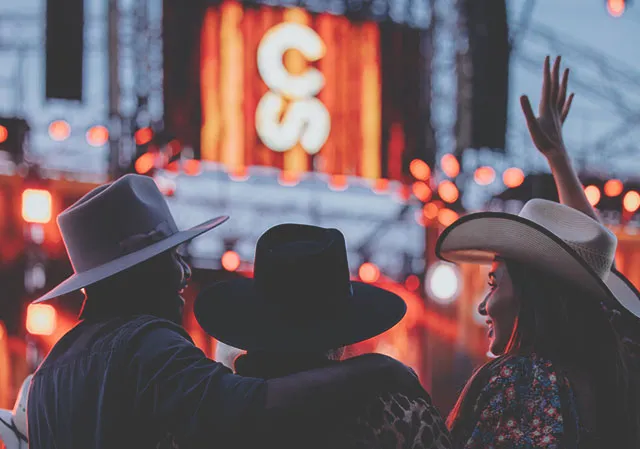 Friends experiencing the Calgary Stampede