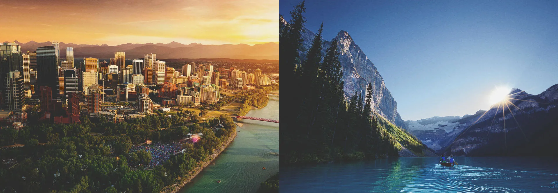 Calgary and Banff