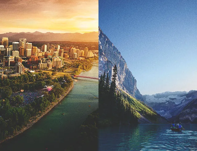 Calgary and Banff