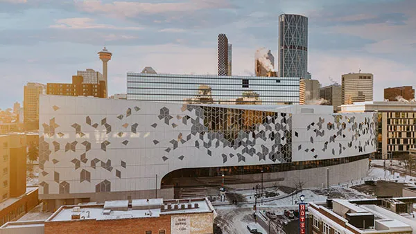 Calgary Skyline featuring the Central Library