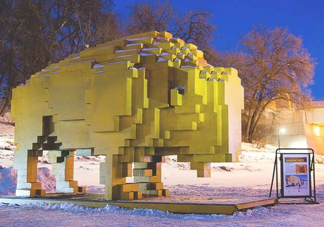 bison warming hut at Heritage Park's Once Upon a Christmas