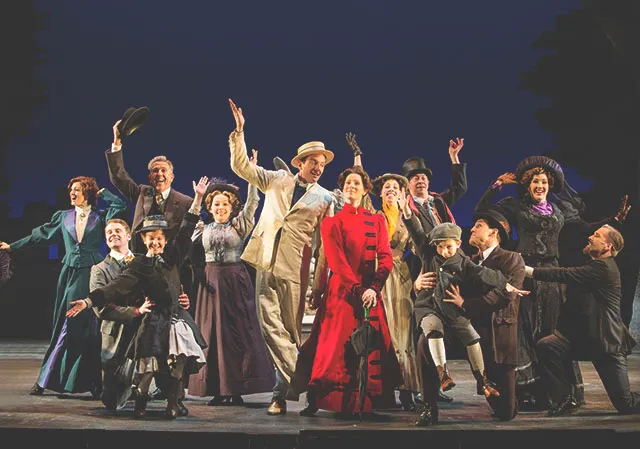 Actors take the stage during a production at Theatre Calgary