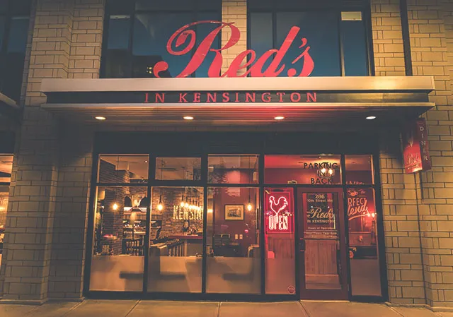 exterior or Red's Diner in Kensington