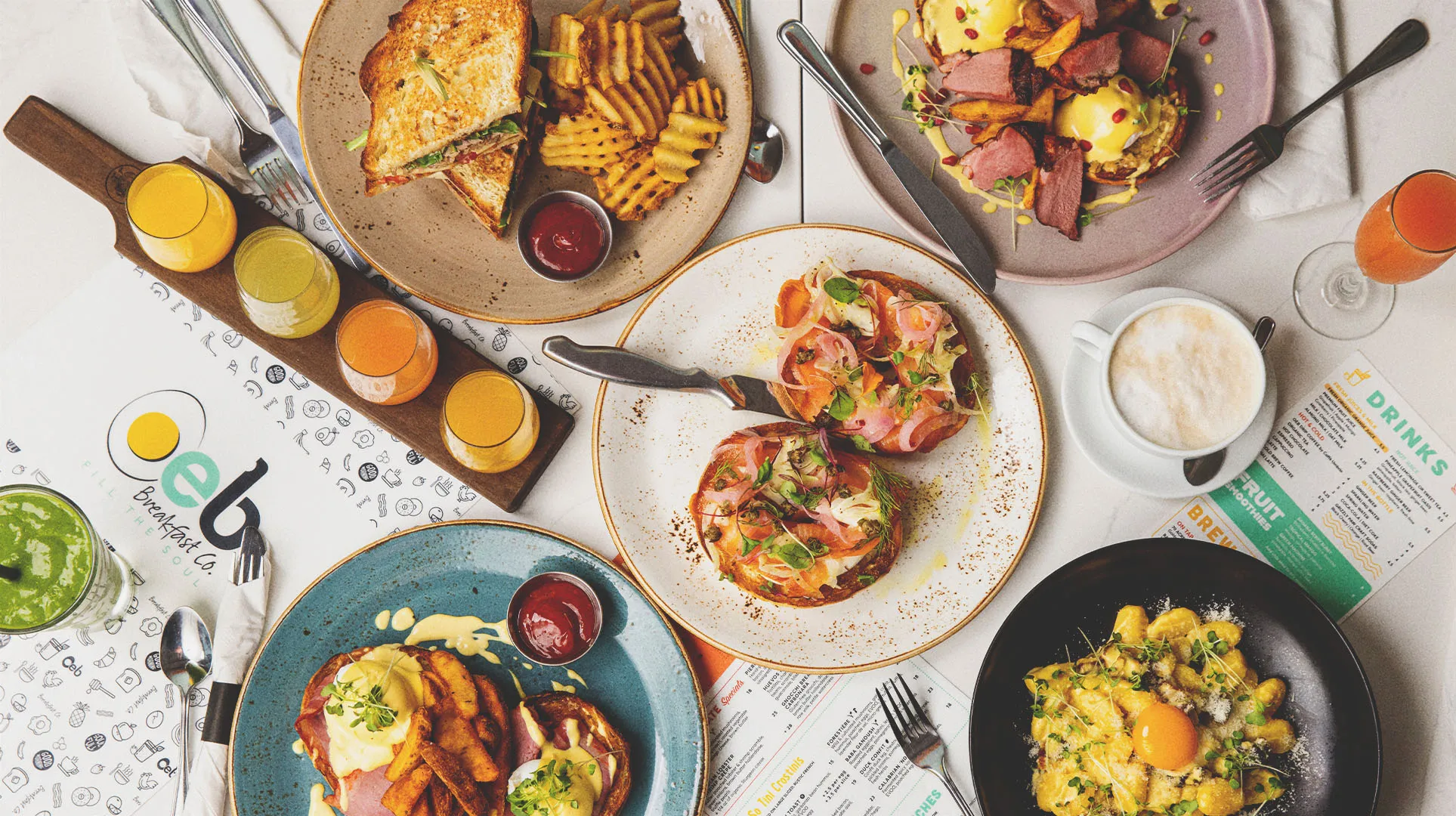 brunch spread at OEB Breakfast Co.